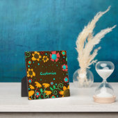 Niedliche Daisy Yellow Fun Floral Whimsical indivi Fotoplatte (InSitu)