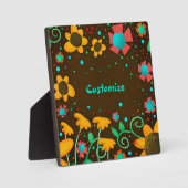 Niedliche Daisy Yellow Fun Floral Whimsical indivi Fotoplatte (Vorderseite)