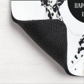 Niedliche Dalmatiner Schwarz-Weiß-Glückssträhne Mousepad (Ecke)