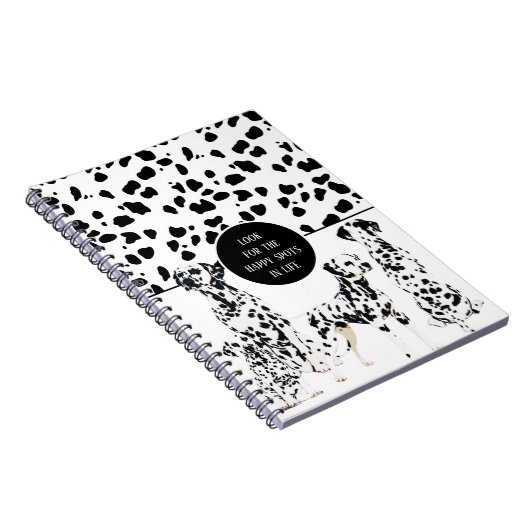 Niedliche Dalmatiner Schwarz-Weiß-Glückssträhne Notizblock (Rechte Seite)