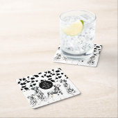 Niedliche Dalmatiner Schwarz-Weiß-Glückssträhne Rechteckiger Pappuntersetzer (Vor Ort)