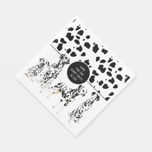 Niedliche Dalmatiner Schwarz-Weiß-Glückssträhne Serviette (Ecke)