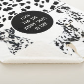 Niedliche Dalmatiner Schwarz-Weiß-Glückssträhne Sherpadecke (3/4)