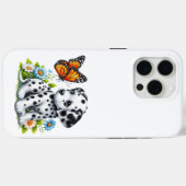 Niedliche Dalmatiner- und Schmetterlingsfreunde Case-Mate iPhone Hülle (Rückseite (Horizontal))