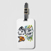 Niedliche Dalmatiner- und Schmetterlingsfreunde Gepäckanhänger (Vorderseite Vertikal)