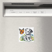 Niedliche Dalmatiner- und Schmetterlingsfreunde Magnet (In Situ (Geschirrspüler))
