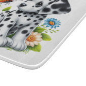Niedliche Dalmatiner- und Schmetterlingsfreunde Schneidebrett (Ecke)