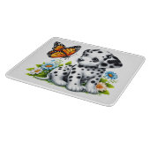 Niedliche Dalmatiner- und Schmetterlingsfreunde Schneidebrett (Ecke)