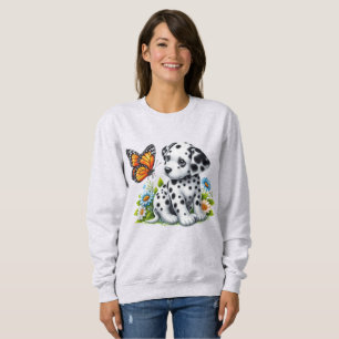 Niedliche Dalmatiner- und Schmetterlingsfreunde Sweatshirt
