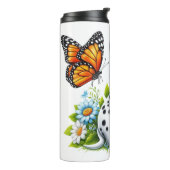 Niedliche Dalmatiner- und Schmetterlingsfreunde Thermosbecher (Nach links gedreht)