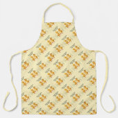 Niedliche Dancing Ducklings mit floralen Frühlings Schürze (Vorderseite)