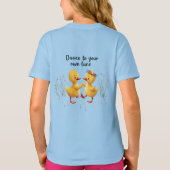 Niedliche Dancing Ducklings mit floralen Frühlings T-Shirt (Rückseite)