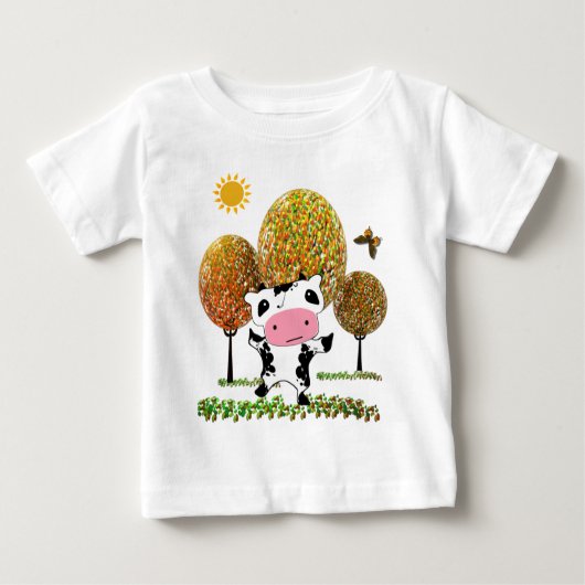 Niedliche Dancing Kawaii Kuh in einem Gelee... - M Baby T-shirt (Vorderseite)