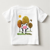 Niedliche Dancing Kawaii Kuh in einem Gelee... - M Baby T-shirt (Rückseite)