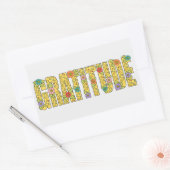 Niedliche Dankbarkeit Bejahung farbenfroher Blumen Rechteckiger Aufkleber (Umschlag)