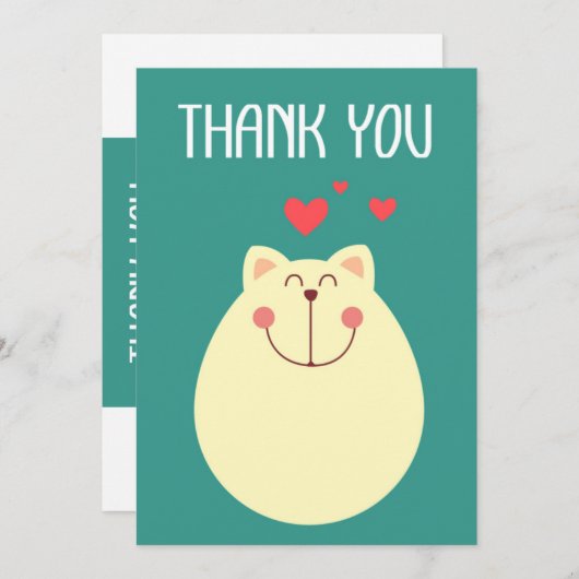 Niedliche Dankeschön-Karte Dankeskarte (Vorne/Hinten)