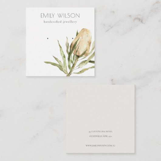 Niedliche Darstellung der bloroserischen Banksia Quadratische Visitenkarte (Vorne/Hinten)