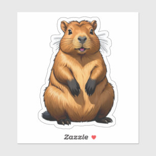 Niedliche Darstellung der Capybara-Nagetiere Aufkleber