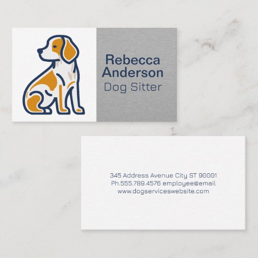 Niedliche Darstellung der Hunde Terminkarte (Vorne/Hinten)