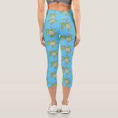 Niedliche Darstellung der Meeresschildkröte "Happy Capri Leggings (Rückseite)