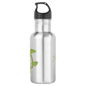 Niedliche Darstellung der Meeresschildkröte "Happy Edelstahlflasche (Rückseite)