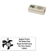 Niedliche Darstellung der Meeresschildkröte "Happy Gummistempel (Stempel)