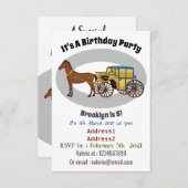 Niedliche Darstellung der Pferde und der königlich Einladung (Vorne/Hinten)