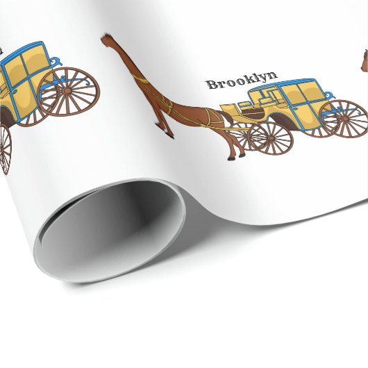 Niedliche Darstellung der Pferde und der königlich Geschenkpapier (Rolleneckpunkt)