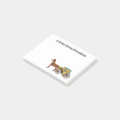 Niedliche Darstellung der Pferde und der königlich Post-it Klebezettel (angewinkelt)