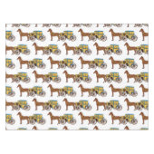 Niedliche Darstellung der Pferde und der königlich Tischdecke (Vorderseite (Horizontal))