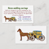 Niedliche Darstellung der Pferde und der königlich Visitenkarte (Vorne/Hinten)