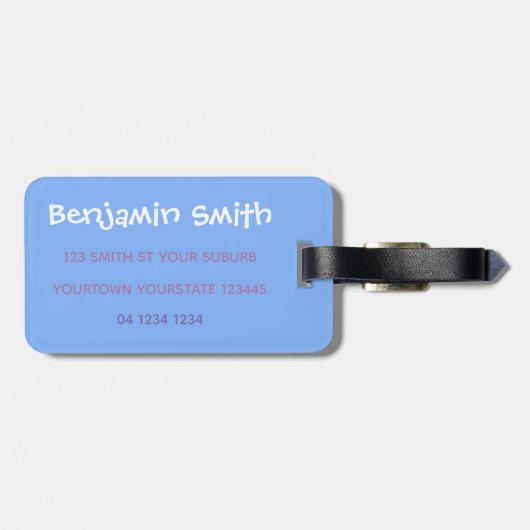 Niedliche Darstellung des australischen Baby Womba Gepäckanhänger (Rückseite horizontal)