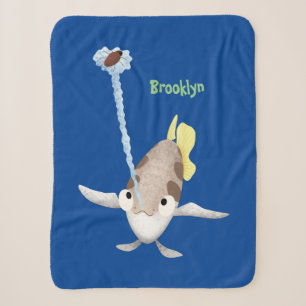 Niedliche Darstellung des Cartoon Archerfish Sherpadecke