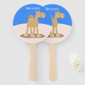 Niedliche Darstellung des Cartoon auf dem Kamel Fächer (Vorne und Hinten)