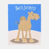 Niedliche Darstellung des Cartoon auf dem Kamel Fleecedecke (Vorderseite)