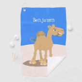 Niedliche Darstellung des Cartoon auf dem Kamel Golfhandtuch (Insitu)