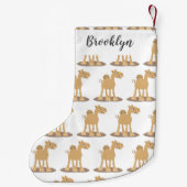 Niedliche Darstellung des Cartoon auf dem Kamel Kleiner Weihnachtsstrumpf (Rückseite)