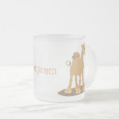 Niedliche Darstellung des Cartoon auf dem Kamel Mattglastasse (VorderseiteRechts)