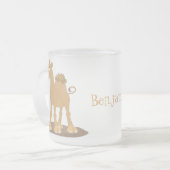 Niedliche Darstellung des Cartoon auf dem Kamel Mattglastasse (Vorderseite Links)