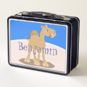 Niedliche Darstellung des Cartoon auf dem Kamel Metall Brotdose (Rückseite)