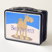 Niedliche Darstellung des Cartoon auf dem Kamel Metall Brotdose (Vorderseite)