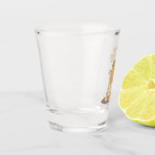 Niedliche Darstellung des Cartoon auf dem Kamel Schnapsglas (Links)