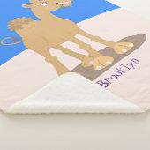 Niedliche Darstellung des Cartoon auf dem Kamel Sherpadecke (3/4)