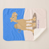 Niedliche Darstellung des Cartoon auf dem Kamel Sherpadecke (Vorderseite (Horizontal))