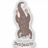 Niedliche Darstellung des Cartoon Aufkleber (Vorderseite)