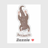 Niedliche Darstellung des Cartoon Aufkleber (Blatt)