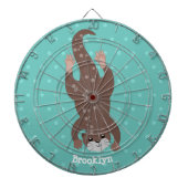 Niedliche Darstellung des Cartoon Dartscheibe (vorne)