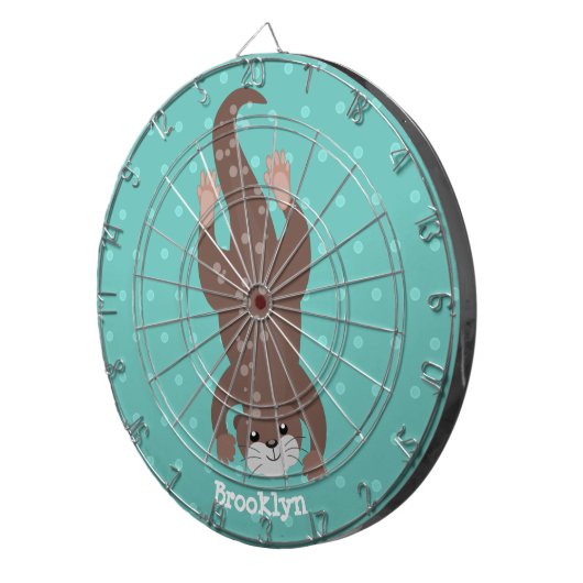 Niedliche Darstellung des Cartoon Dartscheibe (Vorderseite rechts)