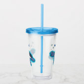 Niedliche Darstellung des Cartoon der Meeresschild Acryltrinkbecher (Rechts)