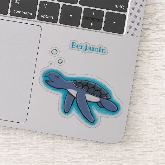 Niedliche Darstellung des Cartoon der Meeresschild Aufkleber (Detail)